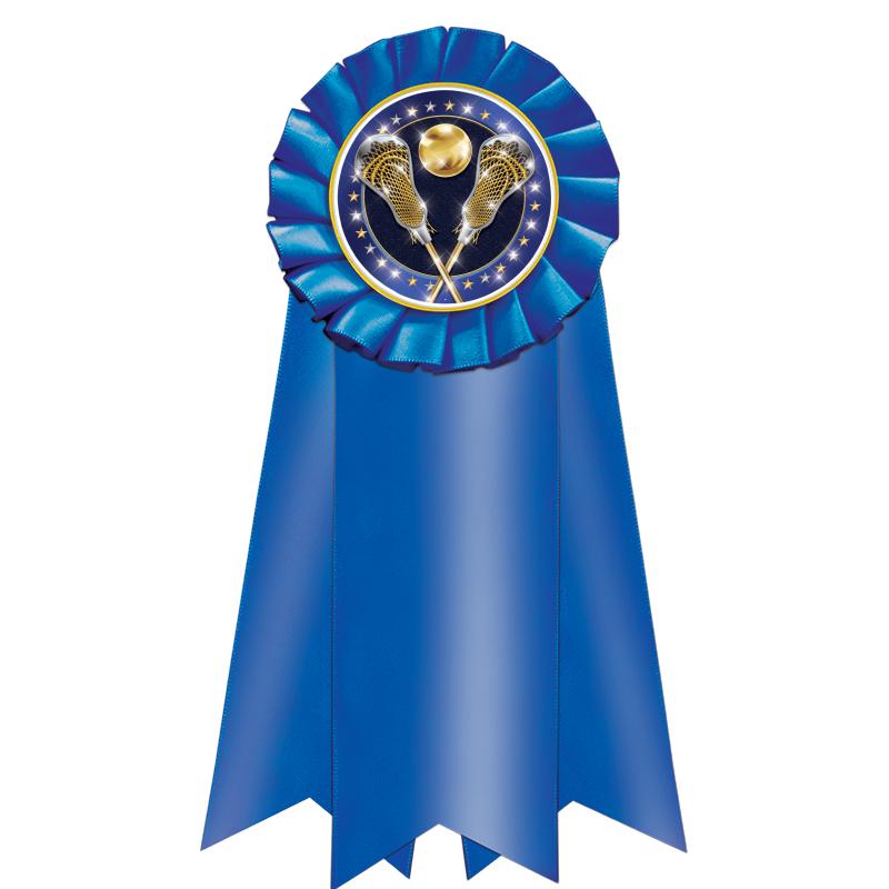 7" JUMBO BLUE MYLAR ROSETTE