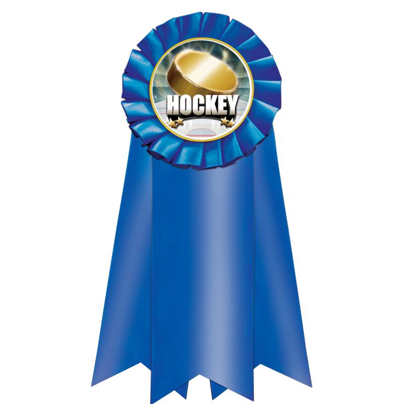 7" JUMBO BLUE MYLAR ROSETTE