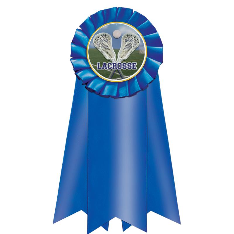 7" JUMBO BLUE MYLAR ROSETTE