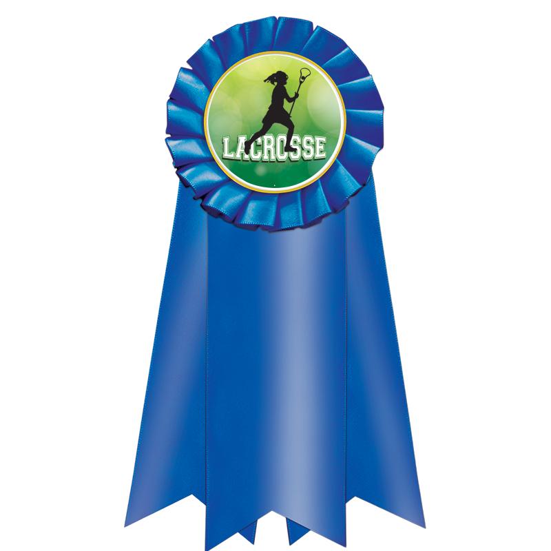 7" JUMBO BLUE MYLAR ROSETTE