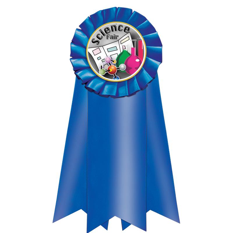 7" JUMBO BLUE MYLAR ROSETTE