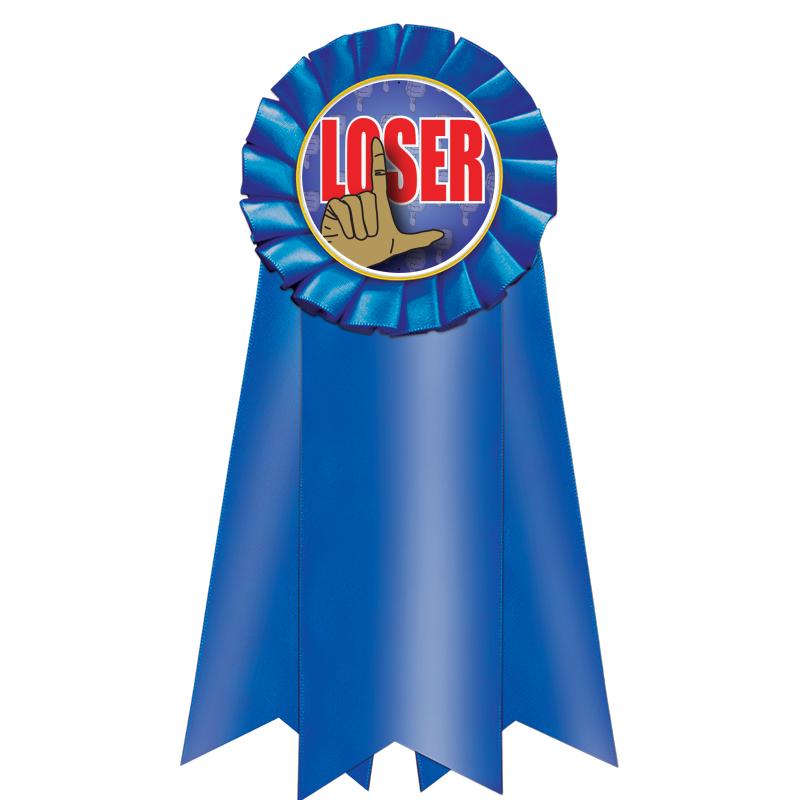 7" JUMBO BLUE MYLAR ROSETTE