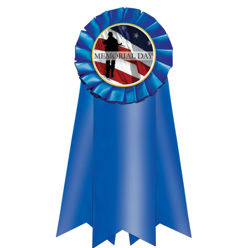 7" JUMBO BLUE MYLAR ROSETTE