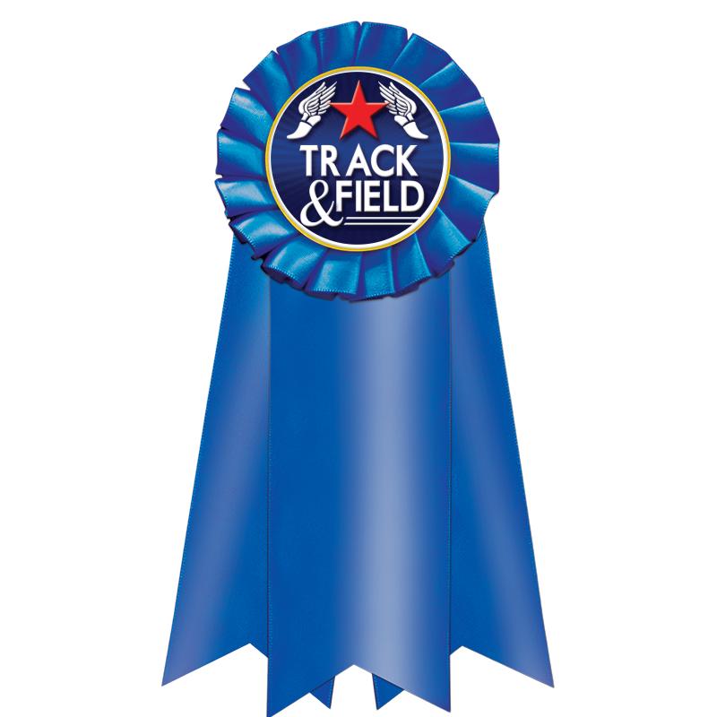 7" JUMBO BLUE MYLAR ROSETTE