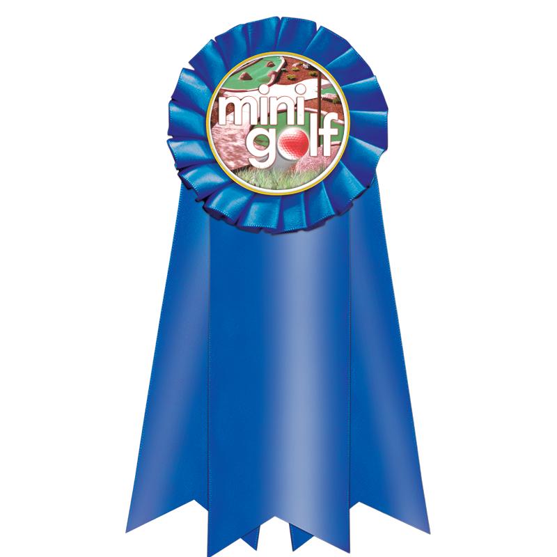 7" JUMBO BLUE MYLAR ROSETTE