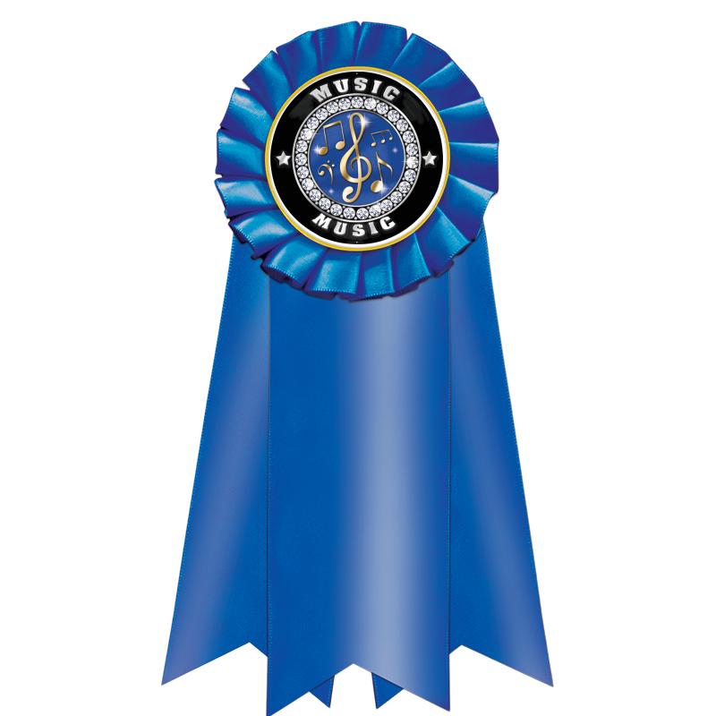 7" JUMBO BLUE MYLAR ROSETTE