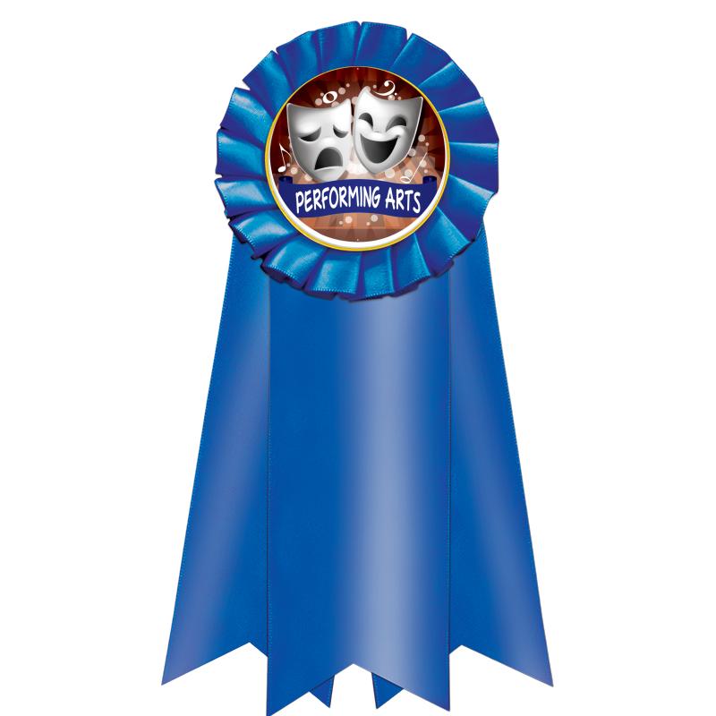 7" JUMBO BLUE MYLAR ROSETTE