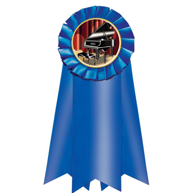 7" JUMBO BLUE MYLAR ROSETTE