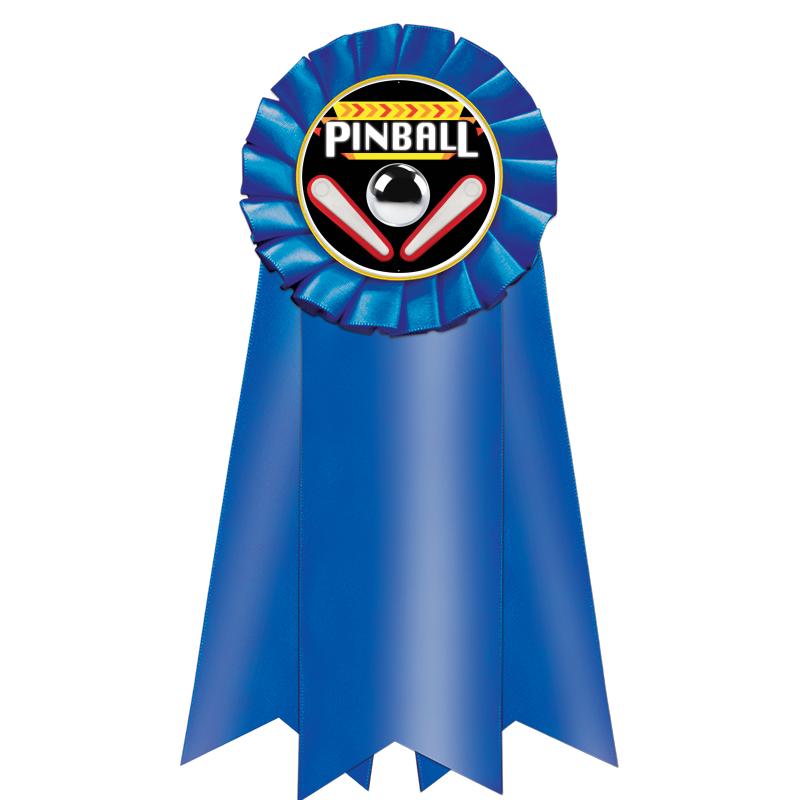 7" JUMBO BLUE MYLAR ROSETTE