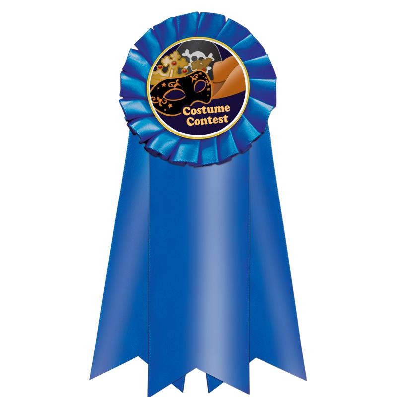 7" JUMBO BLUE MYLAR ROSETTE