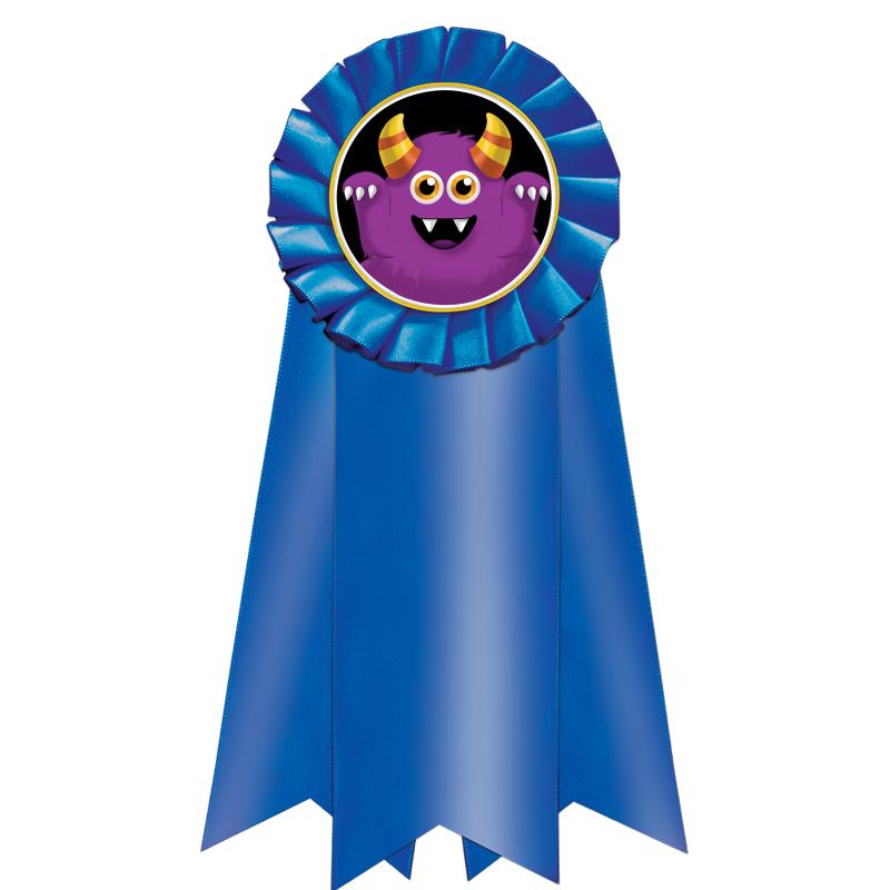 7" JUMBO BLUE MYLAR ROSETTE