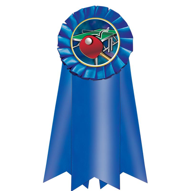 7" JUMBO BLUE MYLAR ROSETTE