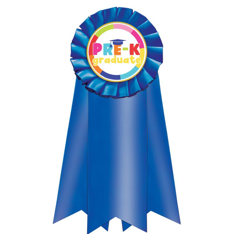 7" JUMBO BLUE MYLAR ROSETTE