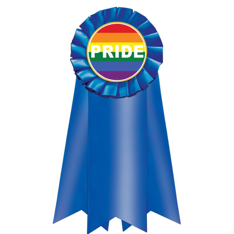 7" JUMBO BLUE MYLAR ROSETTE