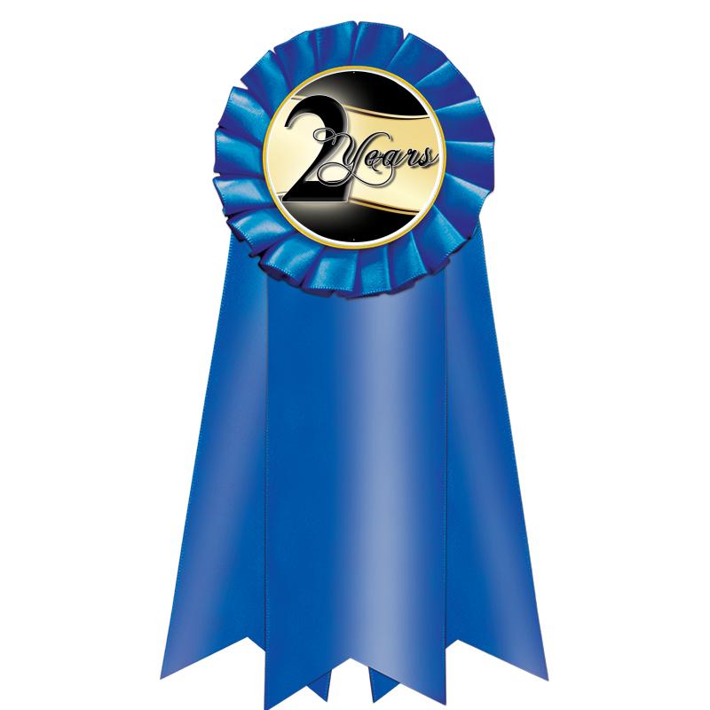 7" JUMBO BLUE MYLAR ROSETTE