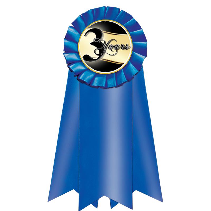 7" JUMBO BLUE MYLAR ROSETTE