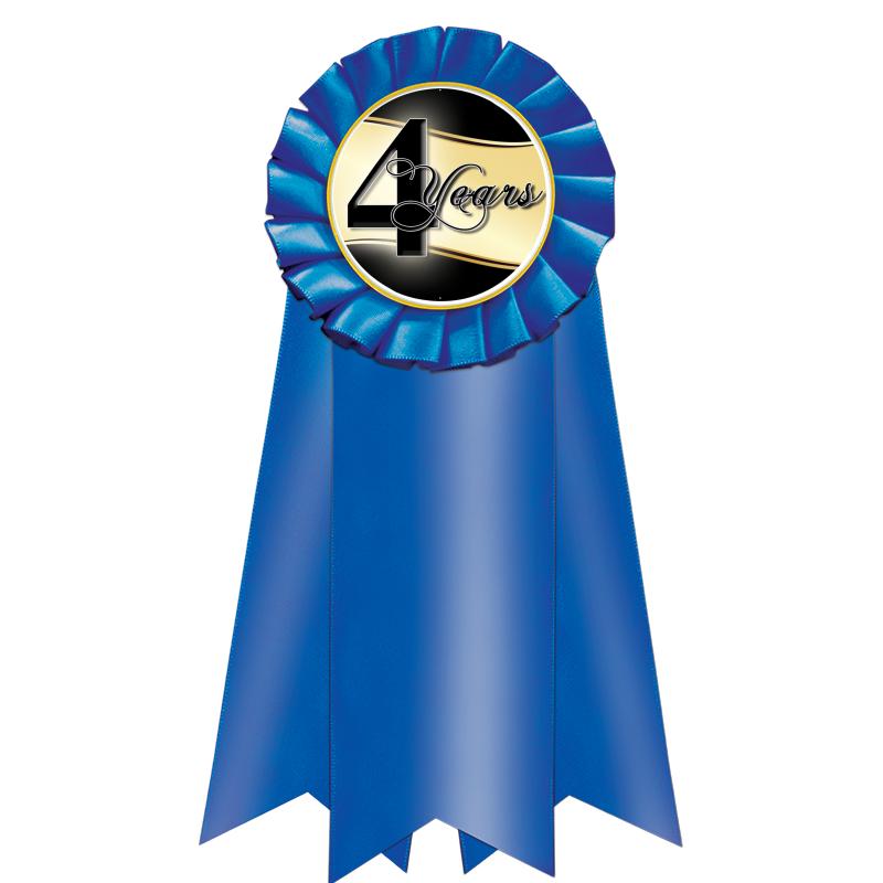 7" JUMBO BLUE MYLAR ROSETTE