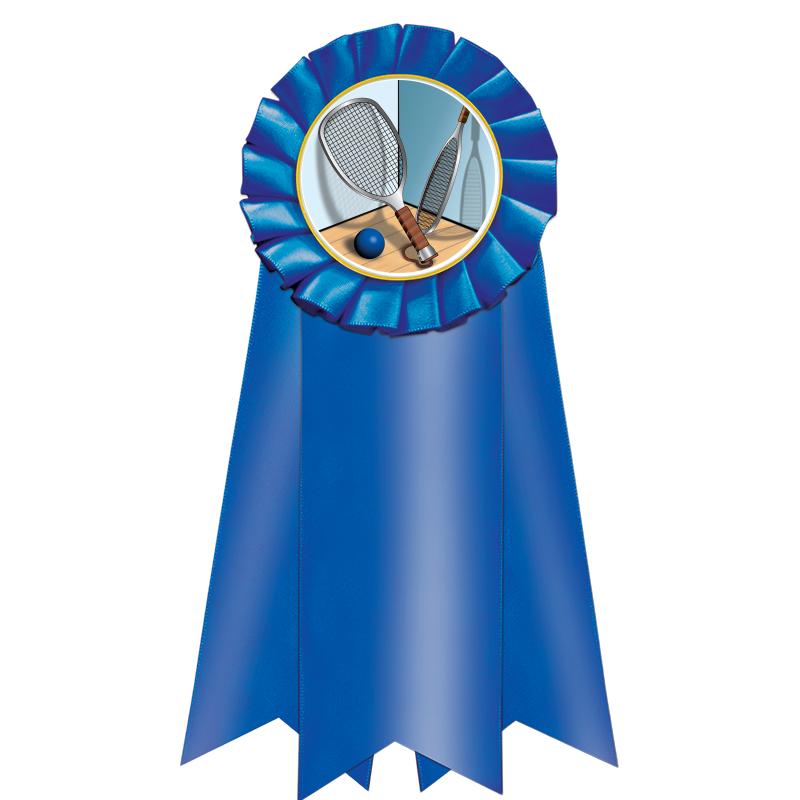 7" JUMBO BLUE MYLAR ROSETTE