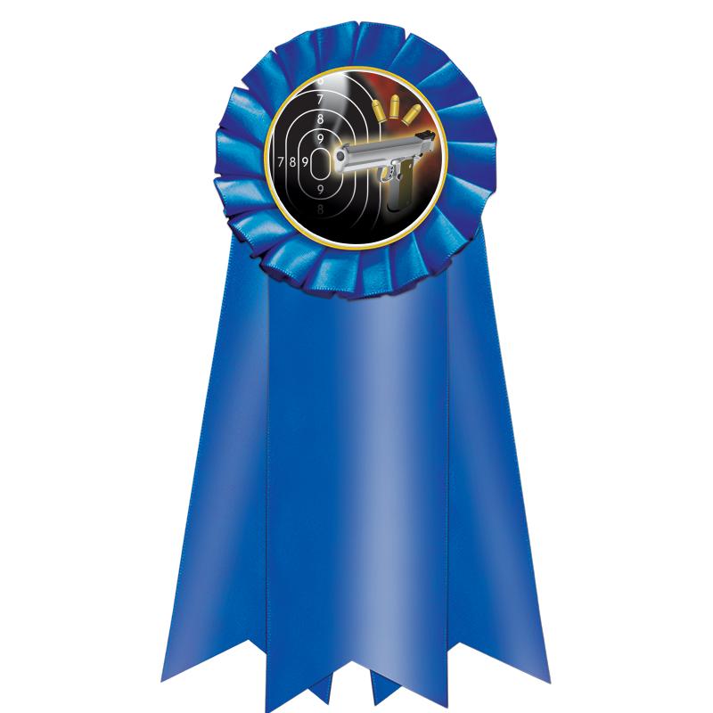 7" JUMBO BLUE MYLAR ROSETTE