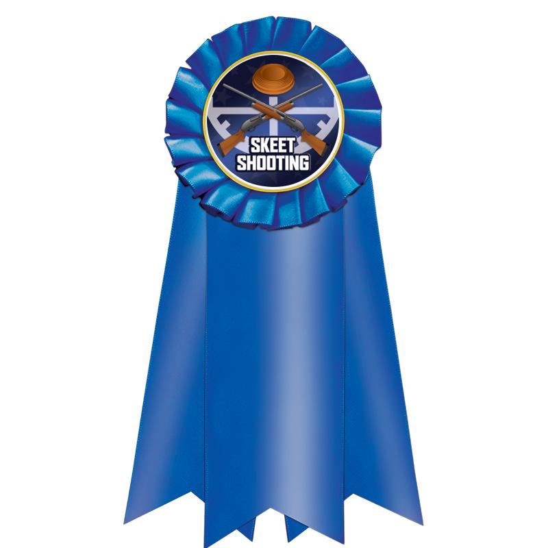 7" JUMBO BLUE MYLAR ROSETTE