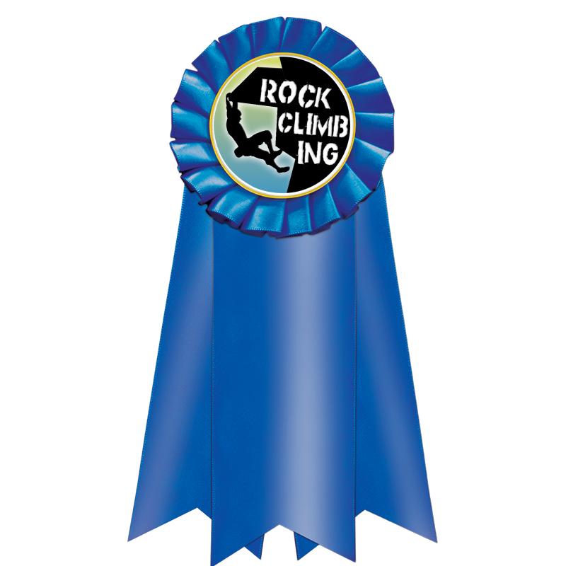 7" JUMBO BLUE MYLAR ROSETTE