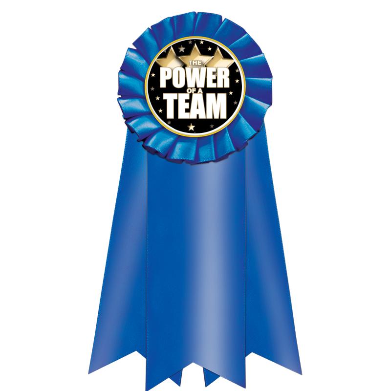 7" JUMBO BLUE MYLAR ROSETTE