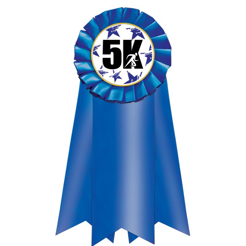 7" JUMBO BLUE MYLAR ROSETTE