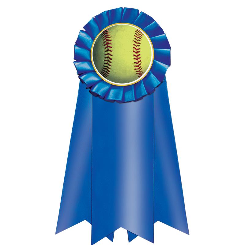 7" JUMBO BLUE MYLAR ROSETTE