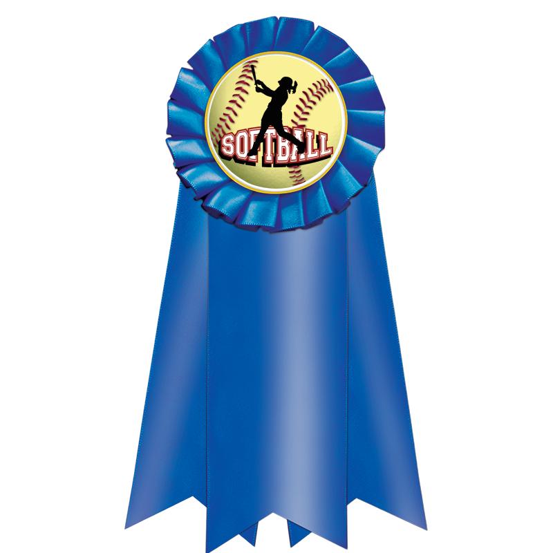 7" JUMBO BLUE MYLAR ROSETTE