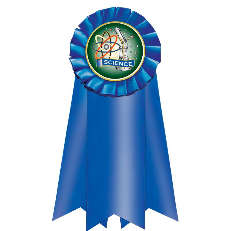 7" JUMBO BLUE MYLAR ROSETTE