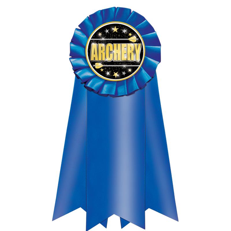 7" JUMBO BLUE MYLAR ROSETTE