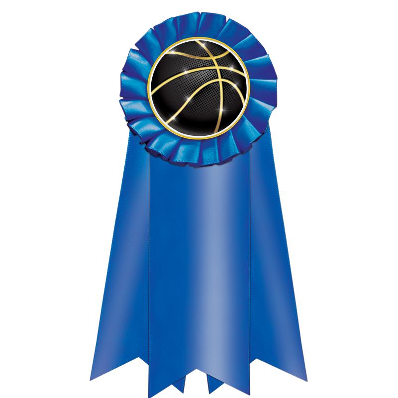 7" JUMBO BLUE MYLAR ROSETTE