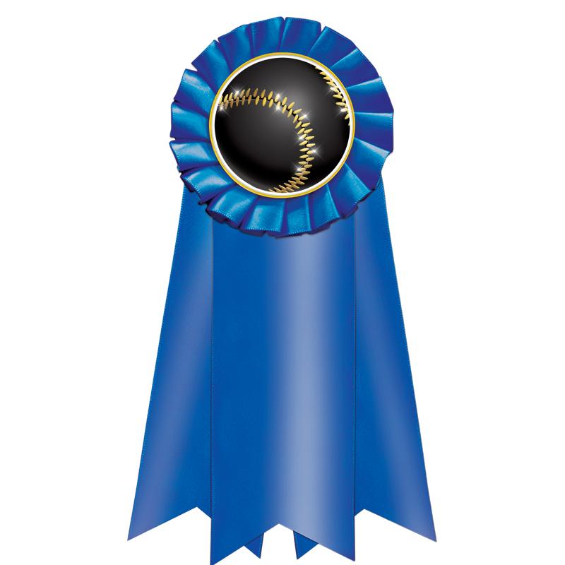 7" JUMBO BLUE MYLAR ROSETTE