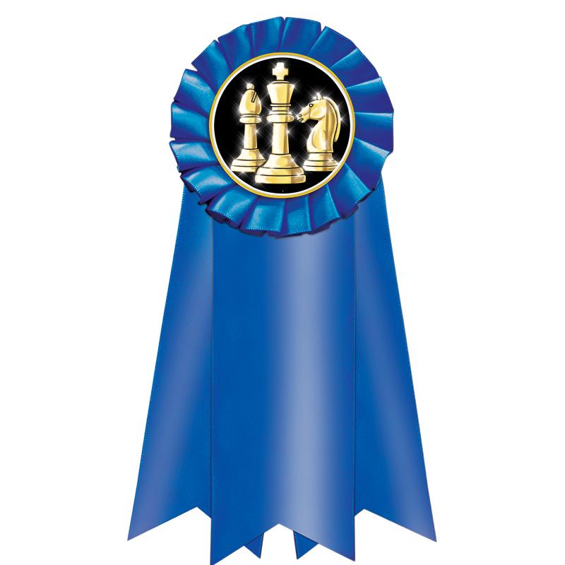 7" JUMBO BLUE MYLAR ROSETTE