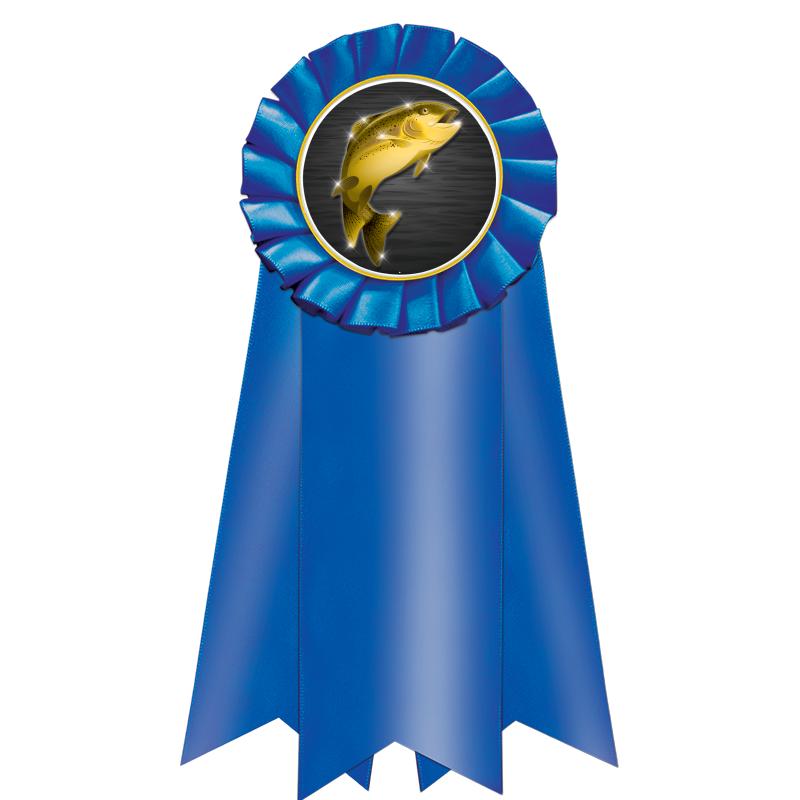 7" JUMBO BLUE MYLAR ROSETTE