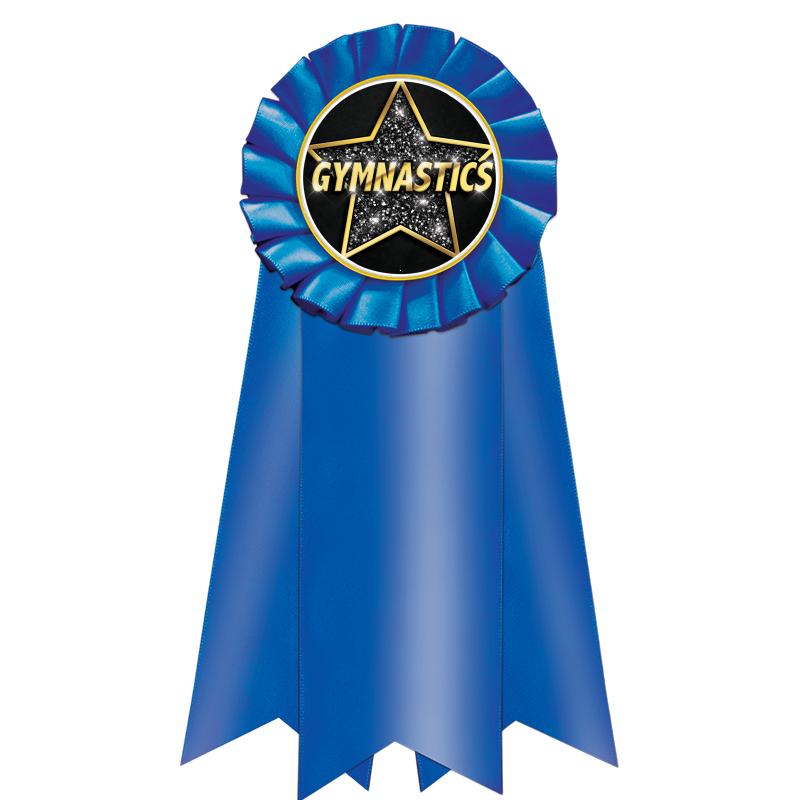 7" JUMBO BLUE MYLAR ROSETTE