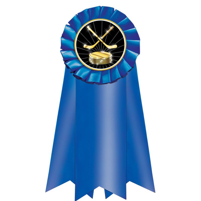 7" JUMBO BLUE MYLAR ROSETTE