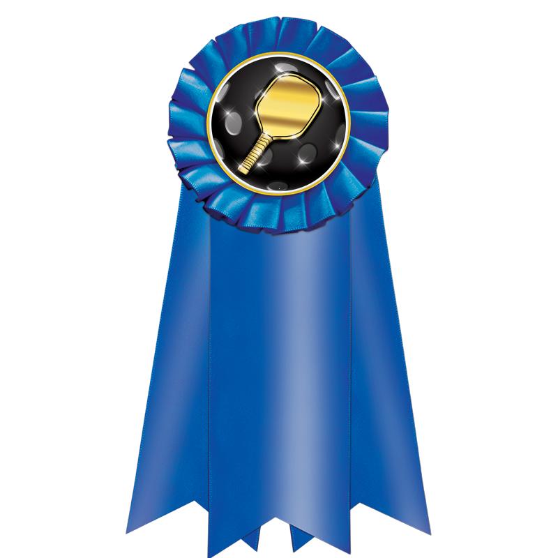 7" JUMBO BLUE MYLAR ROSETTE