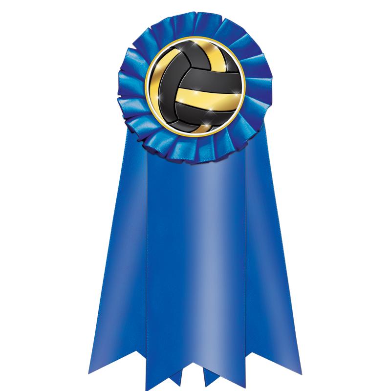 7" JUMBO BLUE MYLAR ROSETTE