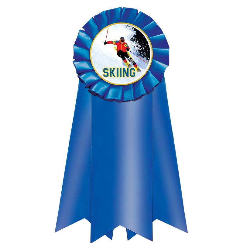 7" JUMBO BLUE MYLAR ROSETTE