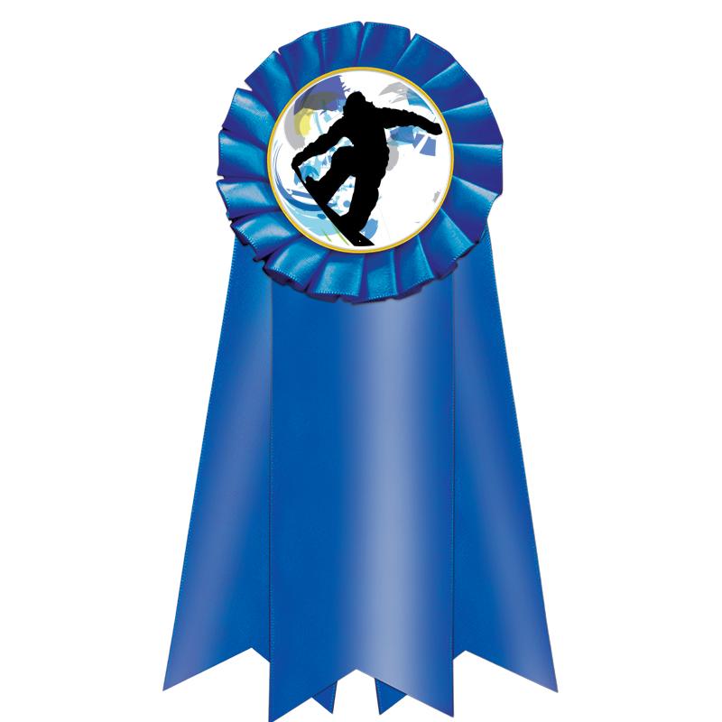 7" JUMBO BLUE MYLAR ROSETTE