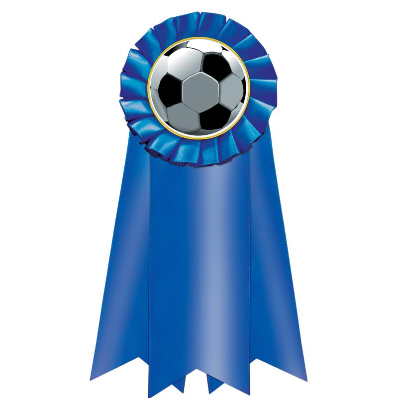 7" JUMBO BLUE MYLAR ROSETTE