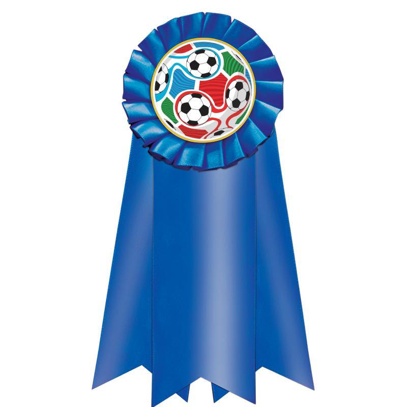 7" JUMBO BLUE MYLAR ROSETTE