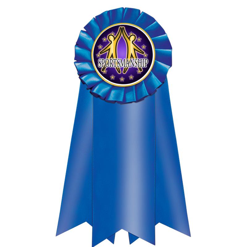 7" JUMBO BLUE MYLAR ROSETTE