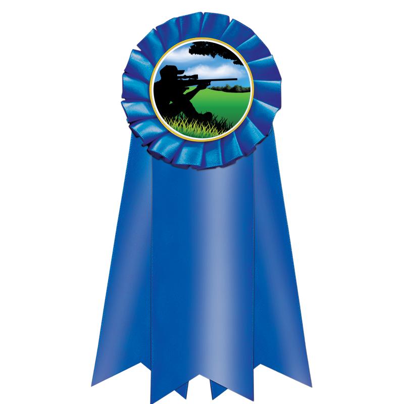 7" JUMBO BLUE MYLAR ROSETTE