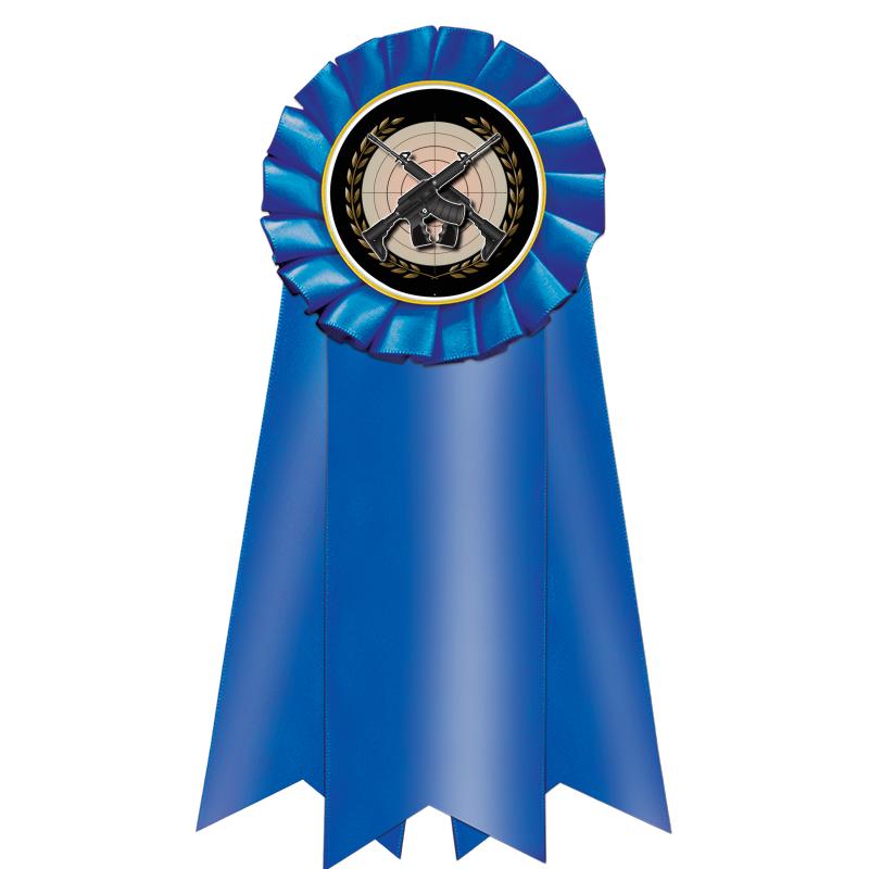 7" JUMBO BLUE MYLAR ROSETTE
