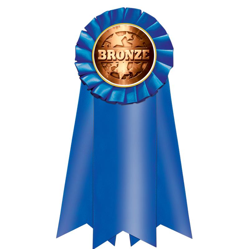 7" JUMBO BLUE MYLAR ROSETTE