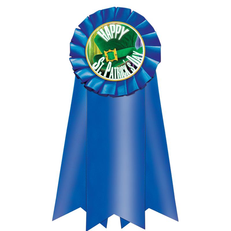 7" JUMBO BLUE MYLAR ROSETTE