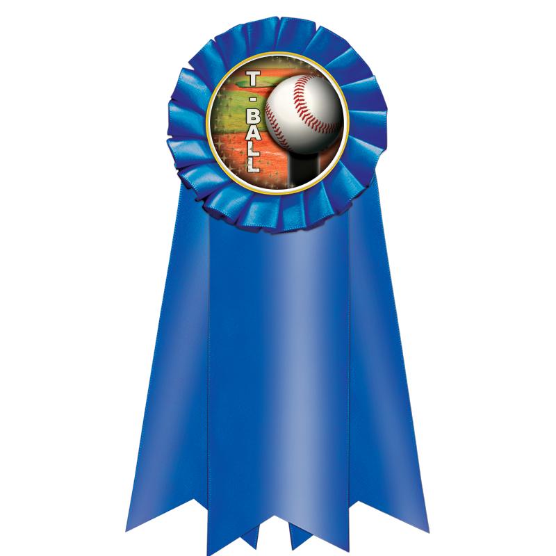 7" JUMBO BLUE MYLAR ROSETTE