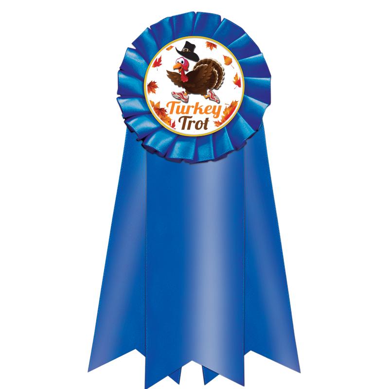 7" JUMBO BLUE MYLAR ROSETTE